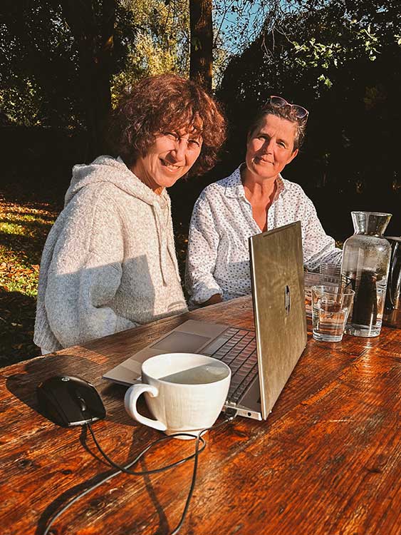 Catherine Legrand qui accompagne une cliente chez elle